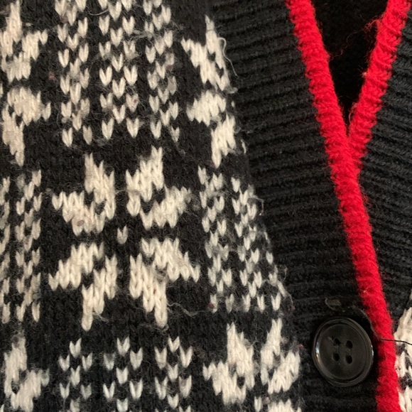VTG Holiday Christmas Winter Sz S Norton McNaughton Cardigan Sweater Oversize H1 - Picture 7 of 11